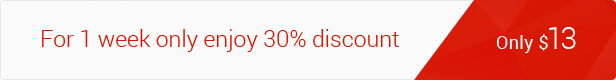 For 1 week only enjoy 30% discount!